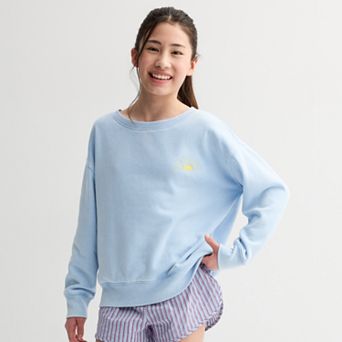 Girls 7-16 eyeshadow Crewneck Fleece Sweatshirt