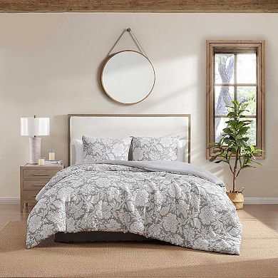 Stone Cottage Redding Floral Gray King Duvet Cover Set