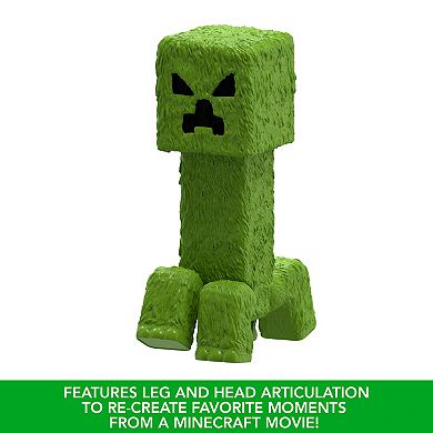 Mattel Minecraft Creeper Large-Scale Action Figure, 12-inch Character Collectible Inspired by the Movie