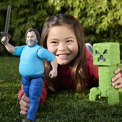 Mattel Minecraft Creeper Large-Scale Action Figure, 12-inch Character Collectible Inspired by the Movie