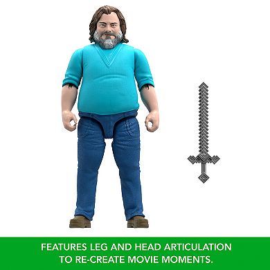 Mattel Minecraft Steve 12-inch Large-Scale Action Figure Character Collectible Inspired by the Movie