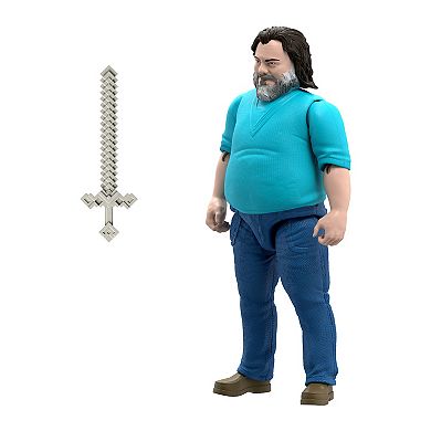 Mattel Minecraft Steve 12-inch Large-Scale Action Figure Character Collectible Inspired by the Movie
