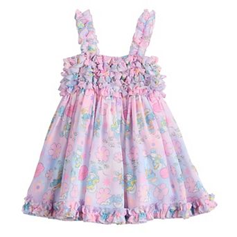 Girls 4-12 Smurfs Flower Ruffle Dress