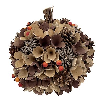 Celebrate Together™ Mixed Wood Curl Pumpkin Table Decor