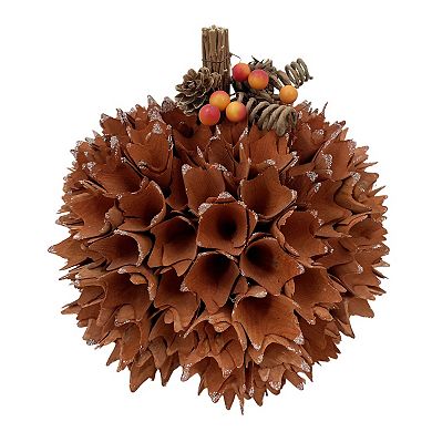 Celebrate Together™ Mixed Wood Curl Pumpkin Table Decor