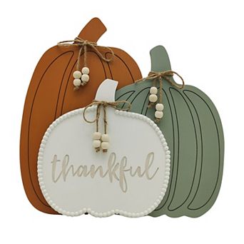 Celebrate Together™ Fall Thankful Pumpkin Trio Table Decor