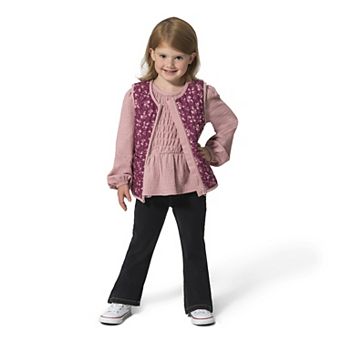 Girls 4-8 Draper James 3 pc Vest Set with Top & Pants
