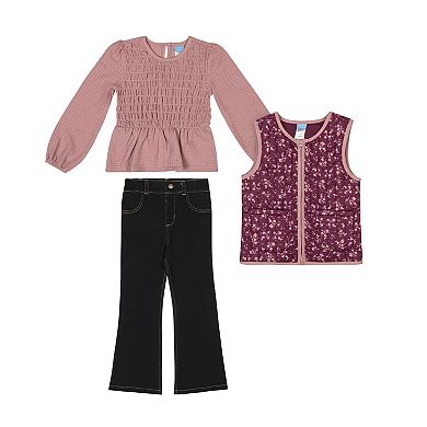 Girls 4-8 Draper James 3-pc. Vest Set with Top & Pants