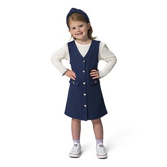 Girls 4-8 Draper James 2 pc Jumper Dress & Long Sleeve Top Set