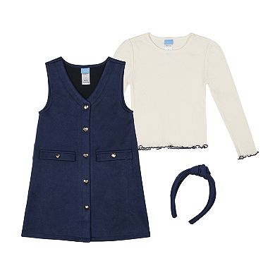Girls 4-8 Draper James 2-pc. Jumper Dress & Long Sleeve Top Set