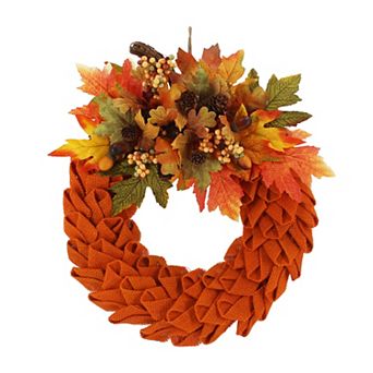 Celebrate Together™ Fall Burlap Pumpkin Shaped Wreath