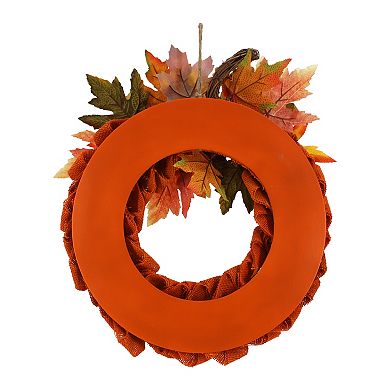 Celebrate Together™ Fall Burlap Pumpkin Shaped Wreath