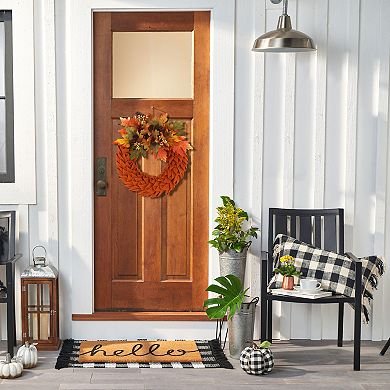 Celebrate Together™ Fall Burlap Pumpkin Shaped Wreath