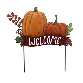 Celebrate Together™ Fall Welcome Pumpkins Metal Garden Stake Outdoor Decor