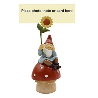 Celebrate Together™ Fall Gnome on Mushroom Polyresin Photo Clip Table Decor