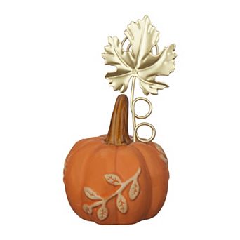 Celebrate Together™ Fall Pumpkin Photo Clip Stoneware Decor