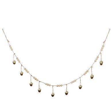 Celebrate Together™ Metal Acorn Bells and Wood Bead Garland