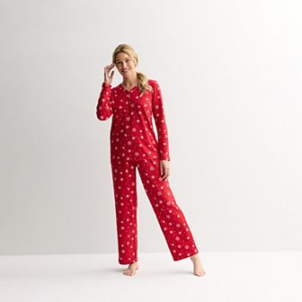 Women's Croft & Barrow® Long Sleeve Textured Knit Pajama Top & Pajama Bottoms Set