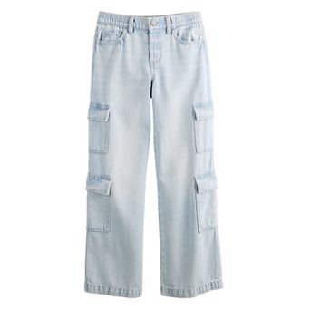 Girls 4-18 SO® Adaptive Mid Rise Cargo Wide Leg Pants