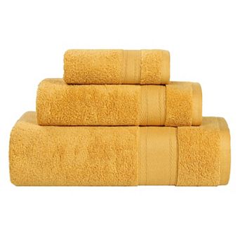 SUPERIOR Belmont Zero Twist Cotton Medium Weight Soft Absorbent 3 pc Towel Set