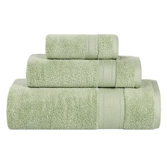 SUPERIOR Belmont Zero Twist Cotton Medium Weight Soft Absorbent 3 pc Towel Set