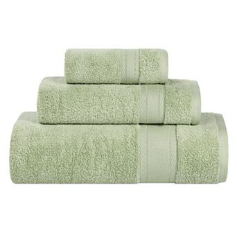 SUPERIOR Belmont Zero Twist Cotton Medium Weight Soft Absorbent 3 pc Towel Set