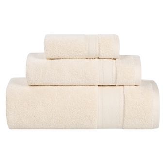 SUPERIOR Belmont Zero Twist Cotton Medium Weight Soft Absorbent 3 pc Towel Set