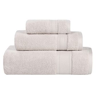 SUPERIOR Belmont Zero Twist Cotton Medium Weight Soft Absorbent 3 pc Towel Set