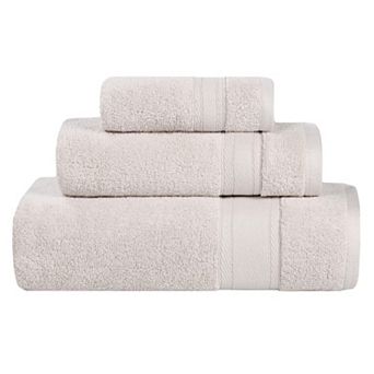 SUPERIOR Belmont Zero Twist Cotton Medium Weight Soft Absorbent 3 pc Towel Set