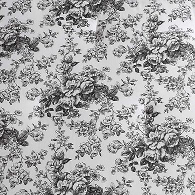Laura Ashley Toile Delight Grey Comforter & Sham Bonus Set
