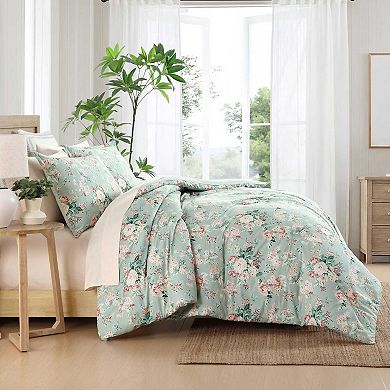 Laura Ashley Rosemoore Face Comforter Set with Shams