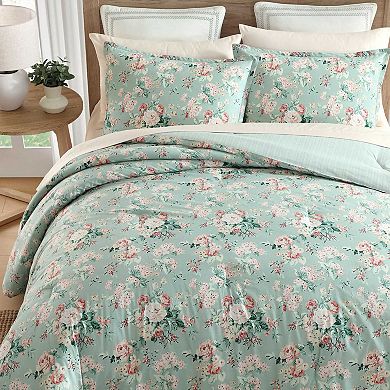 Laura Ashley Rosemoore Face Comforter Set with Shams