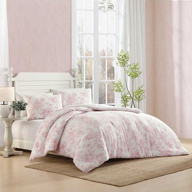 Laura Ashley Delphine Pink King Comforter-Sham Set