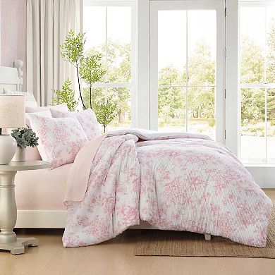Laura Ashley Delphine Pink King Comforter-Sham Set