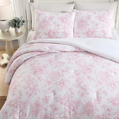 Laura Ashley Delphine Pink King Comforter-Sham Set