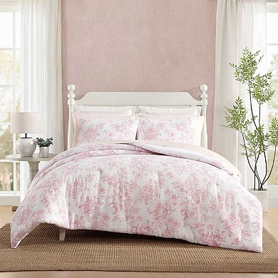 Laura Ashley Delphine Pink King Comforter-Sham Set