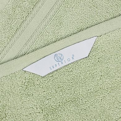 SUPERIOR Belmont Zero Twist Cotton Medium Weight Soft Absorbent 8 Piece Towel Set