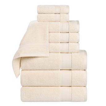 SUPERIOR Belmont Zero Twist Cotton Medium Weight Soft Absorbent 9 pc Towel Set