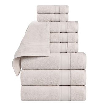 SUPERIOR Belmont Zero Twist Cotton Medium Weight Soft Absorbent 9 pc Towel Set