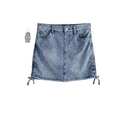 Girls 7-16 Limited Too Side Cinch Denim Skirt