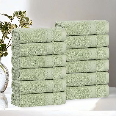 SUPERIOR Belmont Zero Twist Cotton Medium Weight Face Towels & Washcloth Set