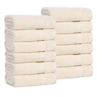 SUPERIOR Belmont Zero Twist Cotton Medium Weight Face Towels & Washcloth Set