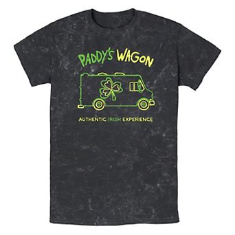 Men's It's Always Sunny In Philadelphia Paddy's Wagon Mineral Wash Graphic Tee