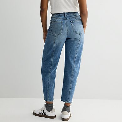 Juniors' SO® Tie Waist Barrel Jeans