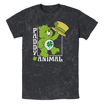 Men's Care Bears Paddy Animal Mineral Wash Graphic Tee