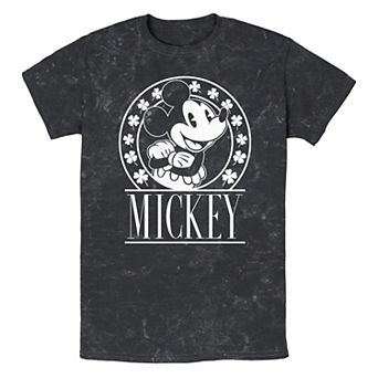 Disney's Mickey Mouse Lucky Stamp Mineral Wash Men's Graphic Tee