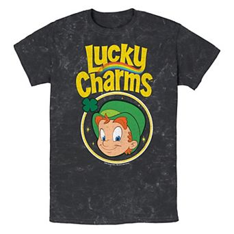 Men's Lucky Charms Leprechaun Stamp Mineral Wash Graphic Tee