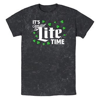 Men's Miller Lite It's Miller Lite Time Mineral Wash Graphic Tee