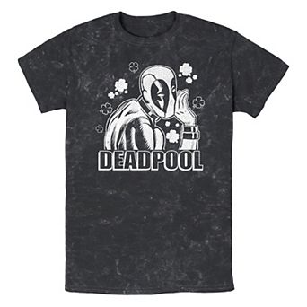 Men's Marvel Deadpool Lucky Secret Mineral Wash Graphic Tee