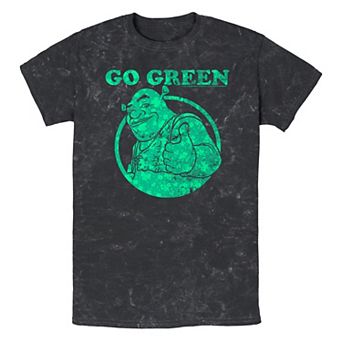 Men's Shrek Go Green Mineral Wash Graphic Tee
